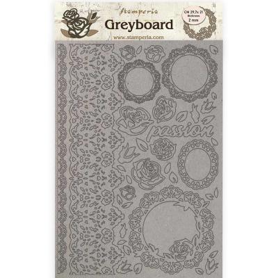 Stamperia Greyboard -   Lace and Roses